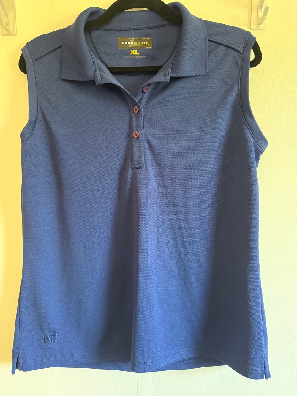 Loudmouth Golf Sleeveless Polo Shirt Blue Moisture Wicking Women’s XL